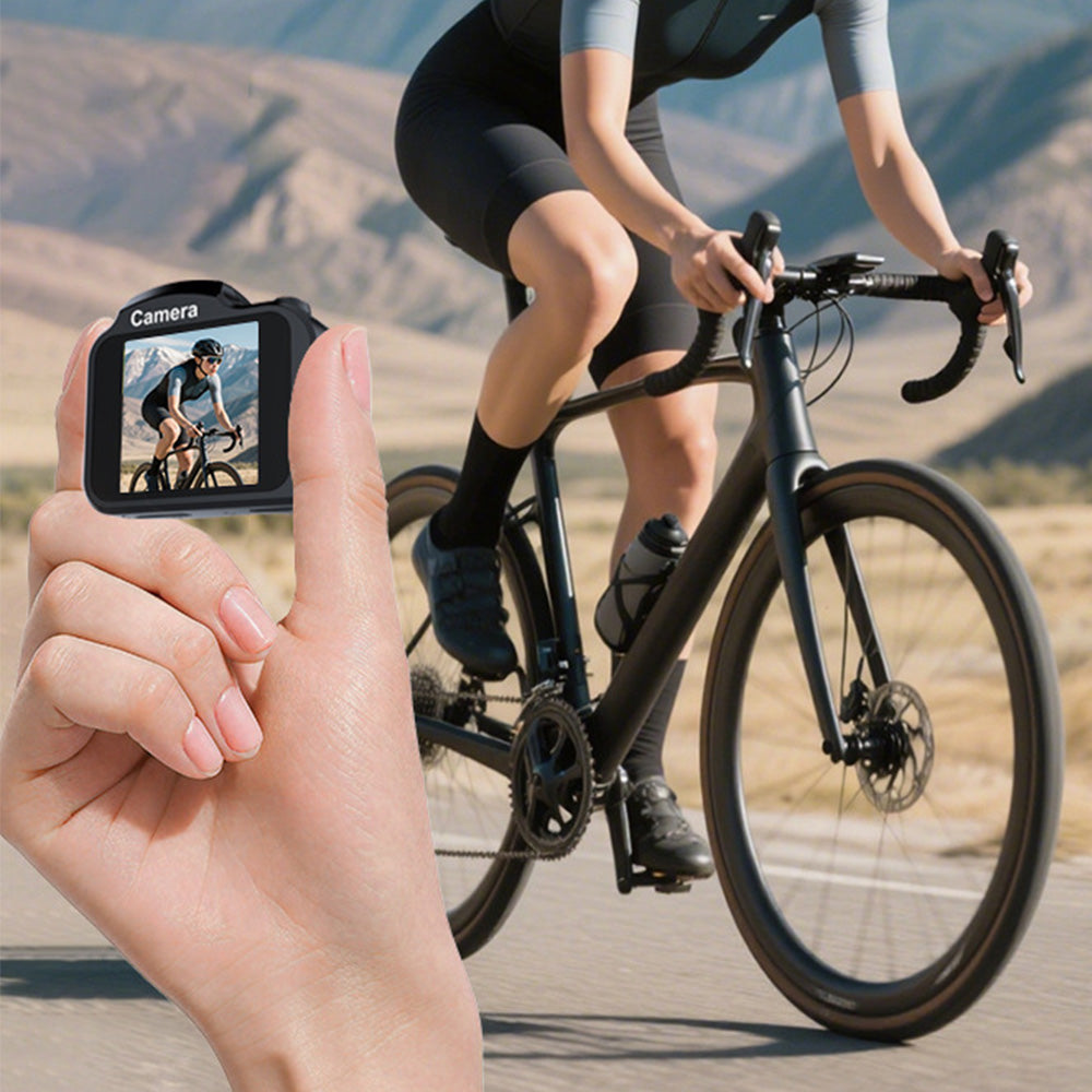 Mini Keychain Camera 4K Digital Camera Pocket-Sized Camera for Birthdays Gifts -Black