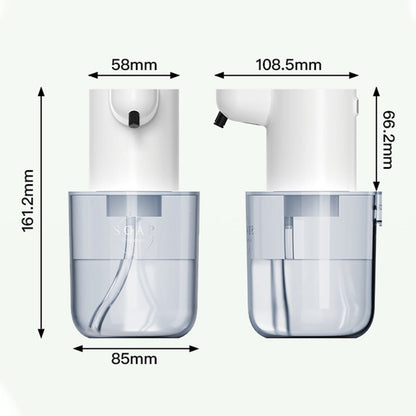 Touchless Automatic Electric Foaming Soap Dispenser 4-Level Adjustable Rechargeable Soap Dispenser White