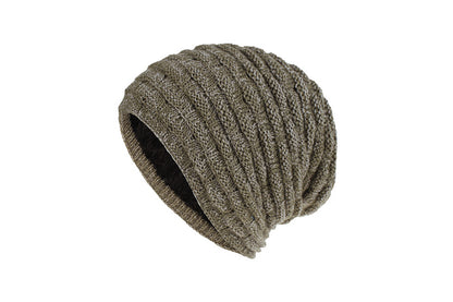 Men Women Unisex Winter Warm Fleece Lined Slouchy Knit Beanie Hat-Dark Grey