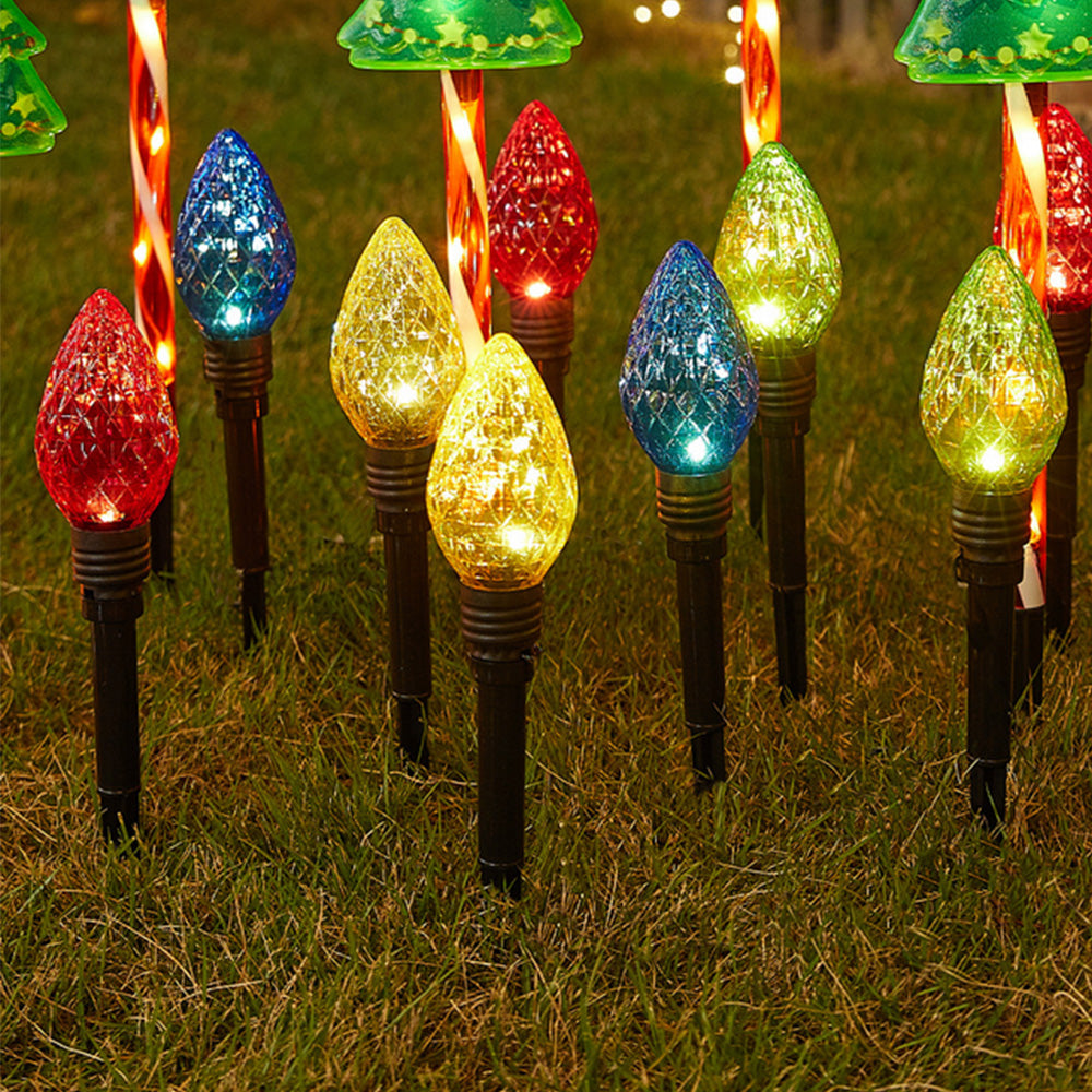 Solar Powered LED Strawberry Pathway Lights Outdoor Lawn Garden Holiday Decor