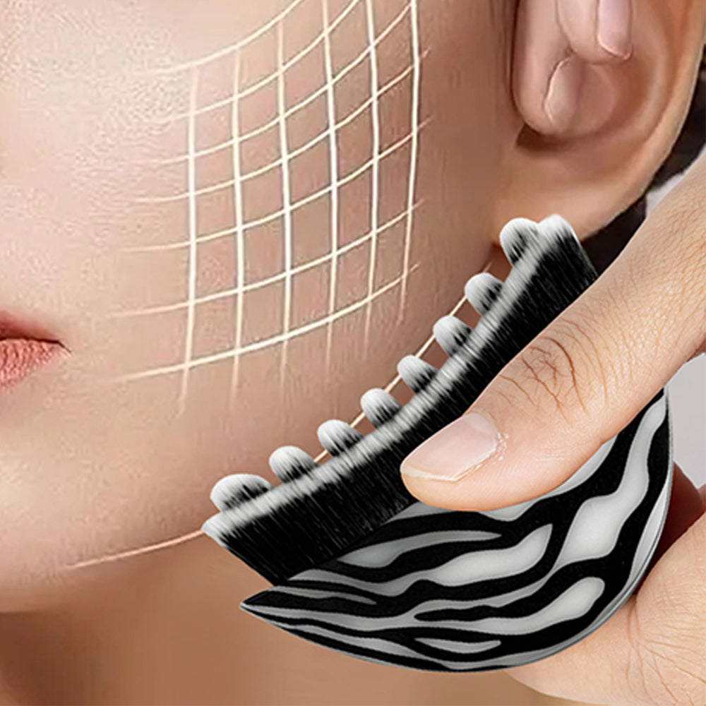 2Pcs Lymphatic Contour Face Brush for Facial Massage