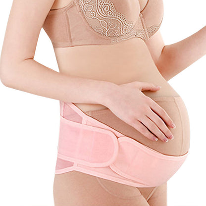Adjustable Pregnancy Belly Band Breathable Maternity Belt Back Pelvic Support-Pink