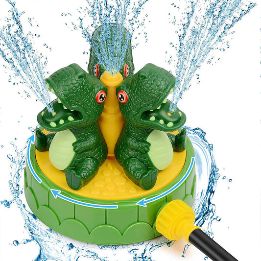 Water Sprinkler for Outdoor Play Water Spraying Toy for Summer Splashing Fun Toy Green Dinosaur
