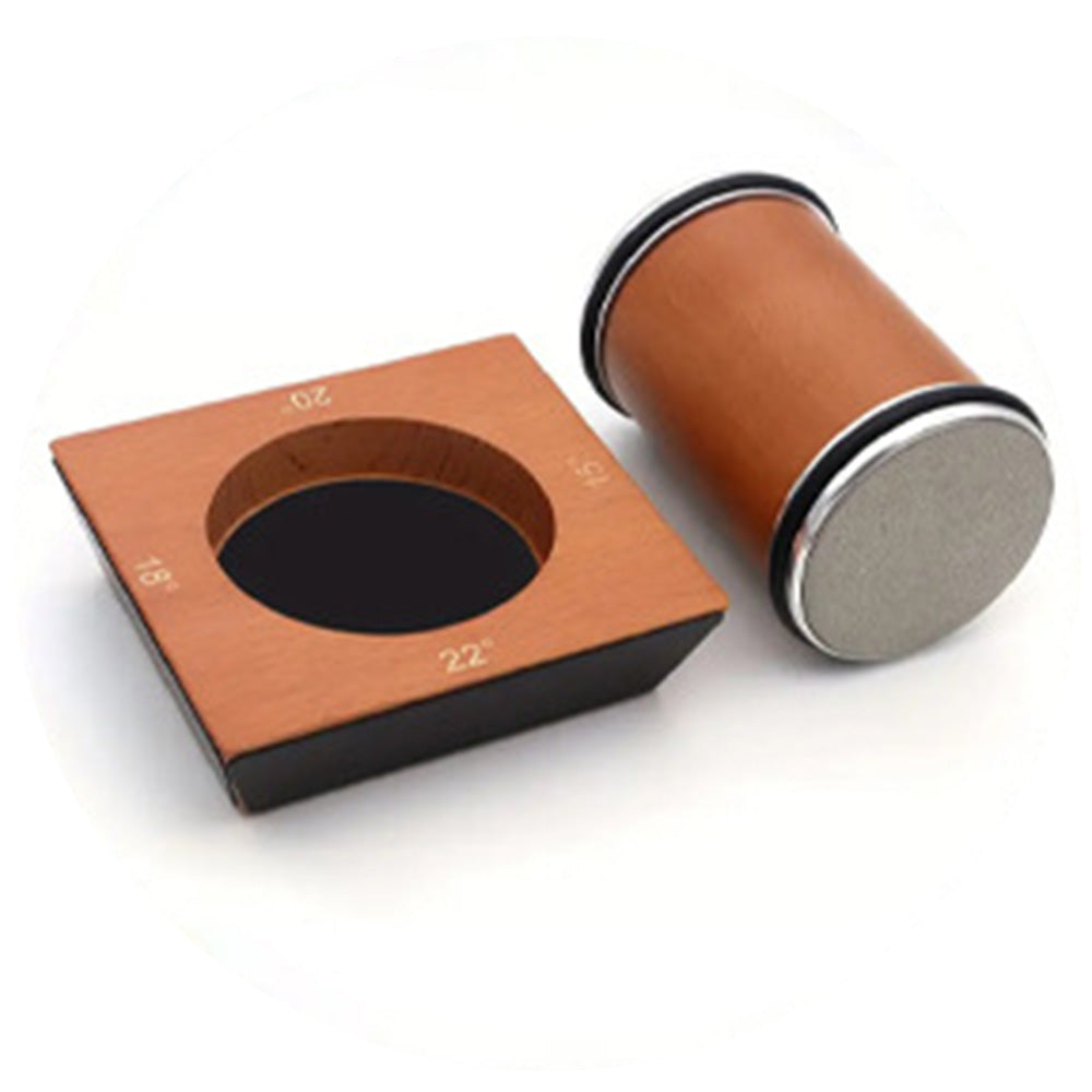 4-Angle Rolling Knife Sharpener with 6 Grit Discs Brown
