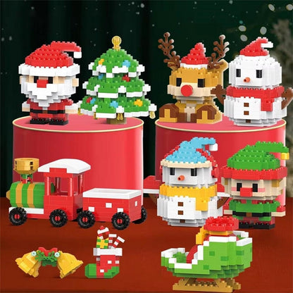 12Pcs Building Blocks Set Santa Claus Birthday Christmas Stocking Stuffers Gifts