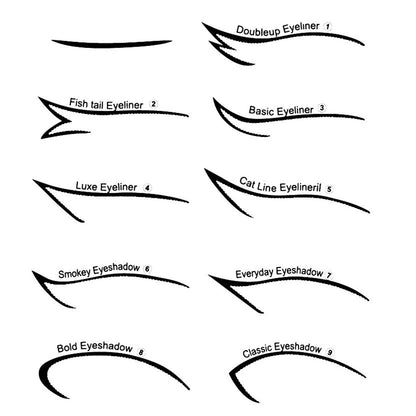 4Piece Transparent Reusable Eye Shadow Stencil