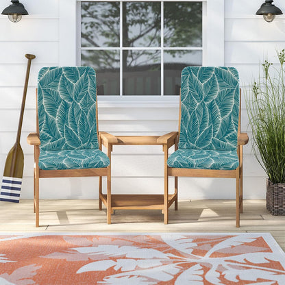 Water Resistant Seat Cushion Backrest Back Deep Chair Cushion - Blue