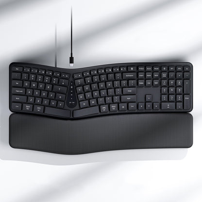 111-Key Rechargeable Bluetooth Keyboard with Memory-Foam Wrist Rest