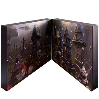 31 Days Halloween Advent Calendar with 31 Gnome Toys 2024 Halloween Countdown Calendar