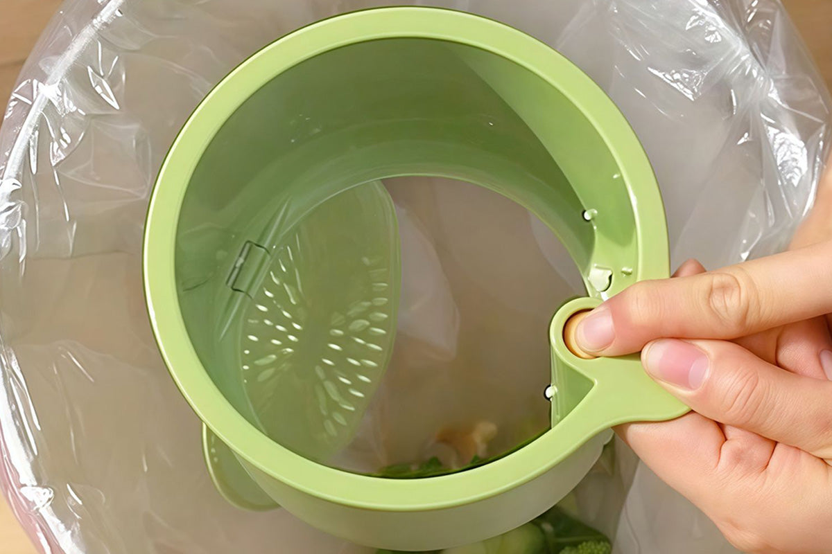 Sink Strainer Basket Faucet Hanging Kitchen Sink Stopper for Fruit Vegetable-Green
