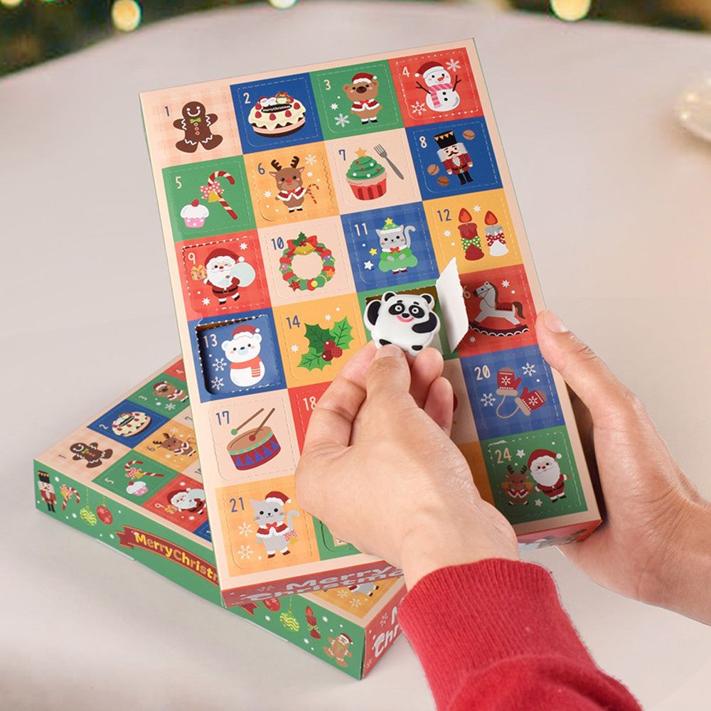 5Pcs Empty Christmas Advent Calendar Boxes to Fill 24 Days Countdown Calendar for Xmas Goody Ornaments