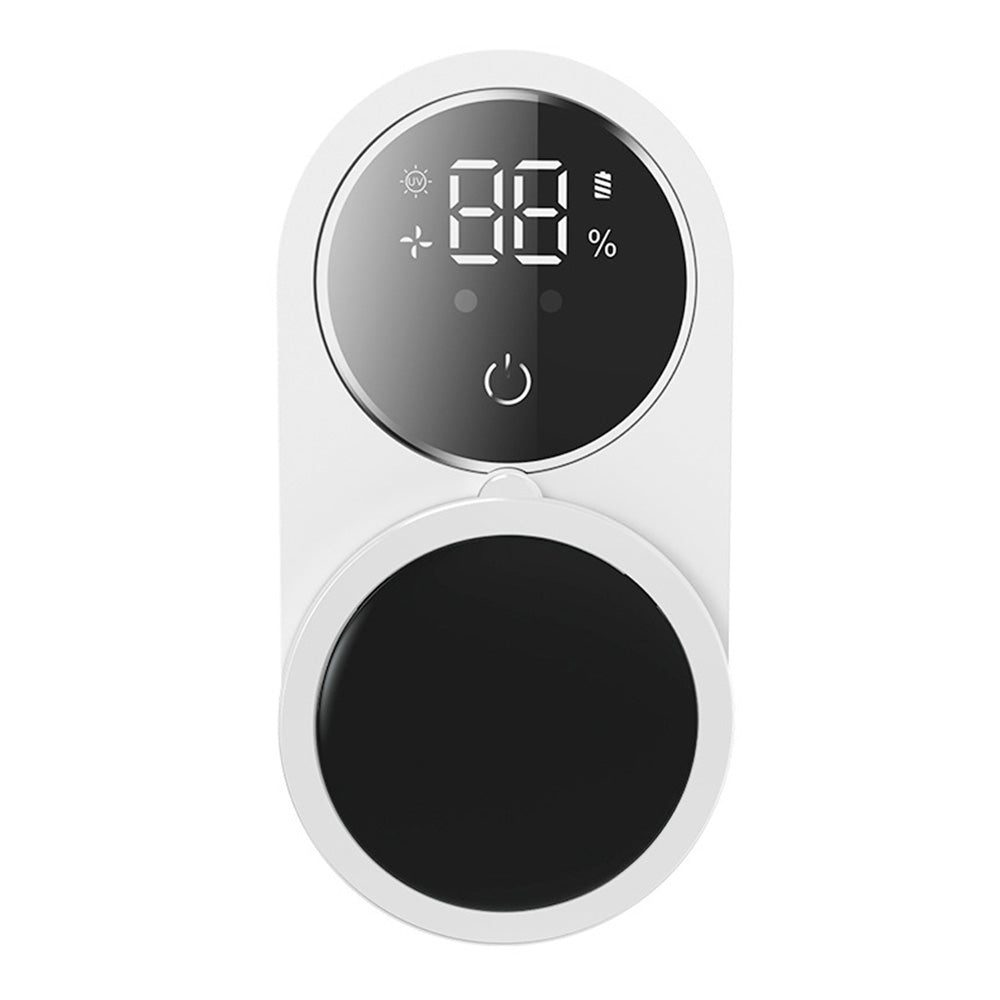 Wall Mounted Toothbrush Holder and Cleaner with Smart Light Cleaning and Fan Drying