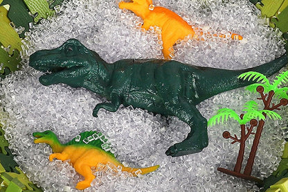 Dinosaur Track Toys Dinosaur Race Car Track DIY Puzzle Building Set