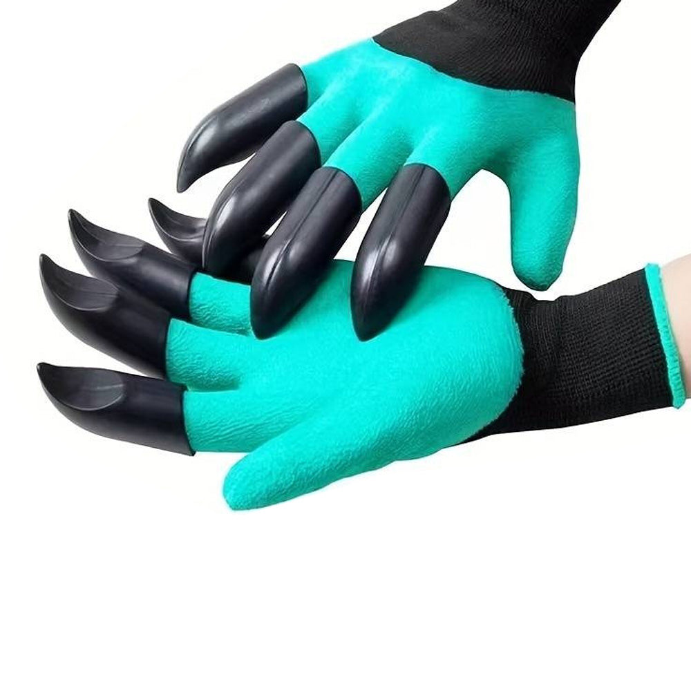2 Pairs Waterproof Gardening Gloves with ABS Claws
