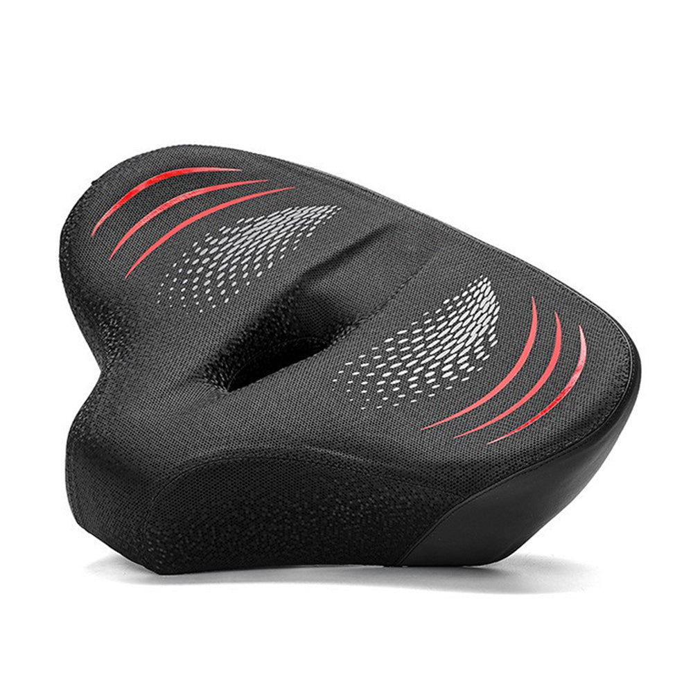 Padded Bike Seat Cushion Extra Padding Bicycle Seat Comfortable Saddle Red