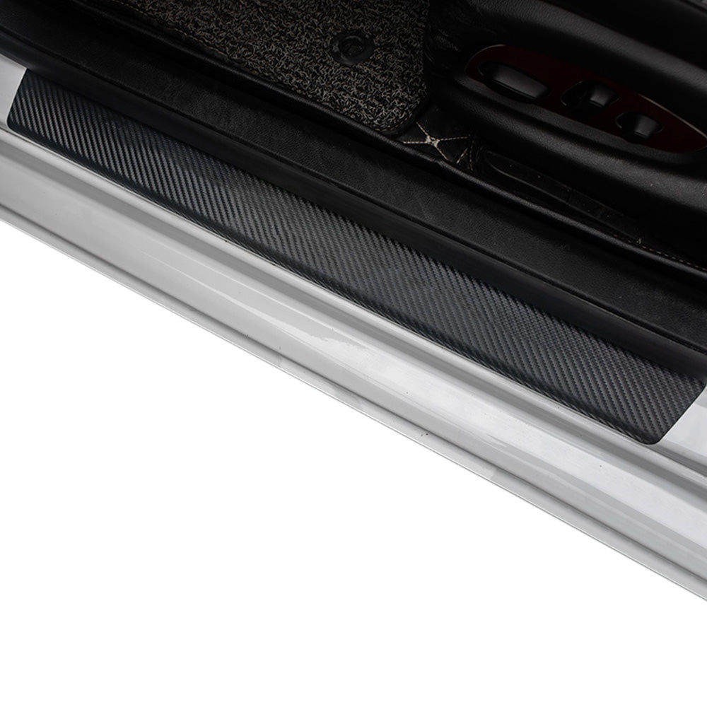 8 Pack Carbon Fiber Texture Car Door Sill Guard Stickers