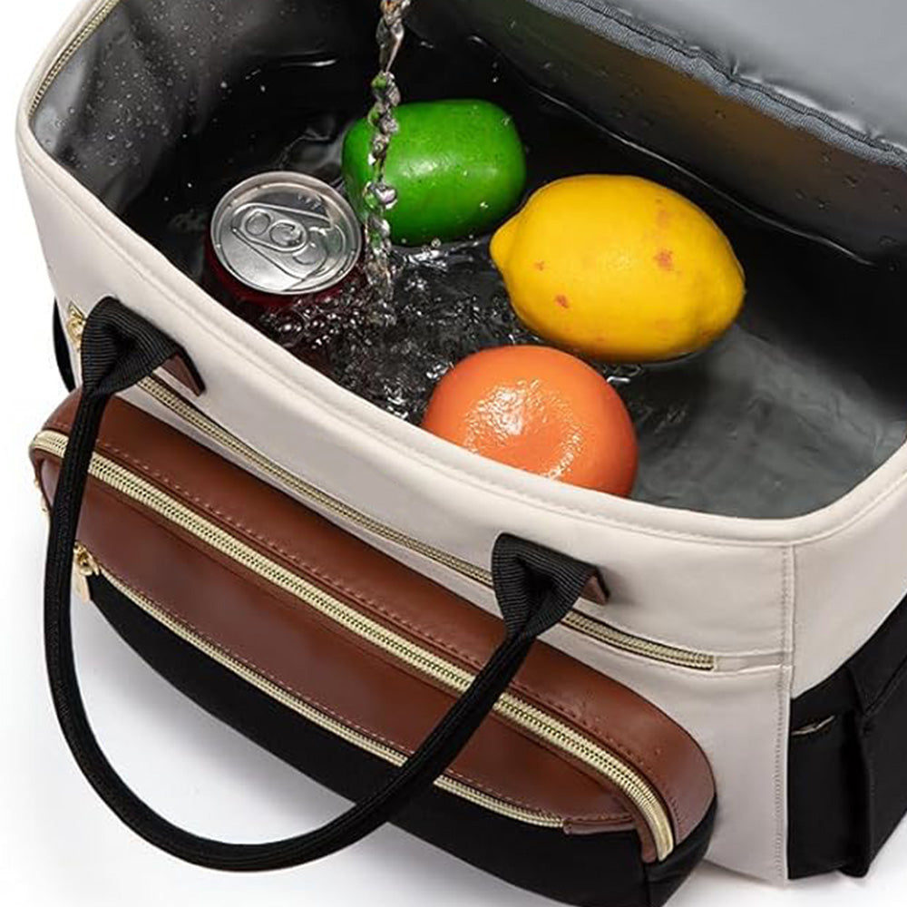 Insulated Lunch Bag Double Layer Leakproof Cooler Tote for Work
