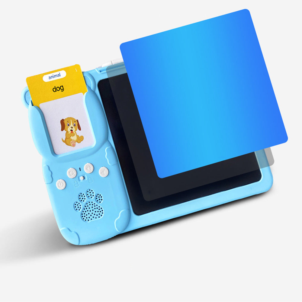 Talking Flash Cards Toys 510 Words with Drawing Tablet for Boys Girls-Blue