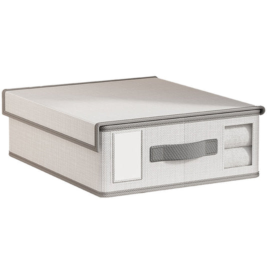 Foldable Bed Sheet Organizer Non-woven Closet Organizers with Clear Window Style 1