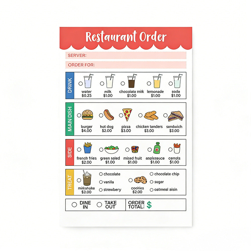 8 Theme Pretend Play Notepads Imaginative Play Notebooks