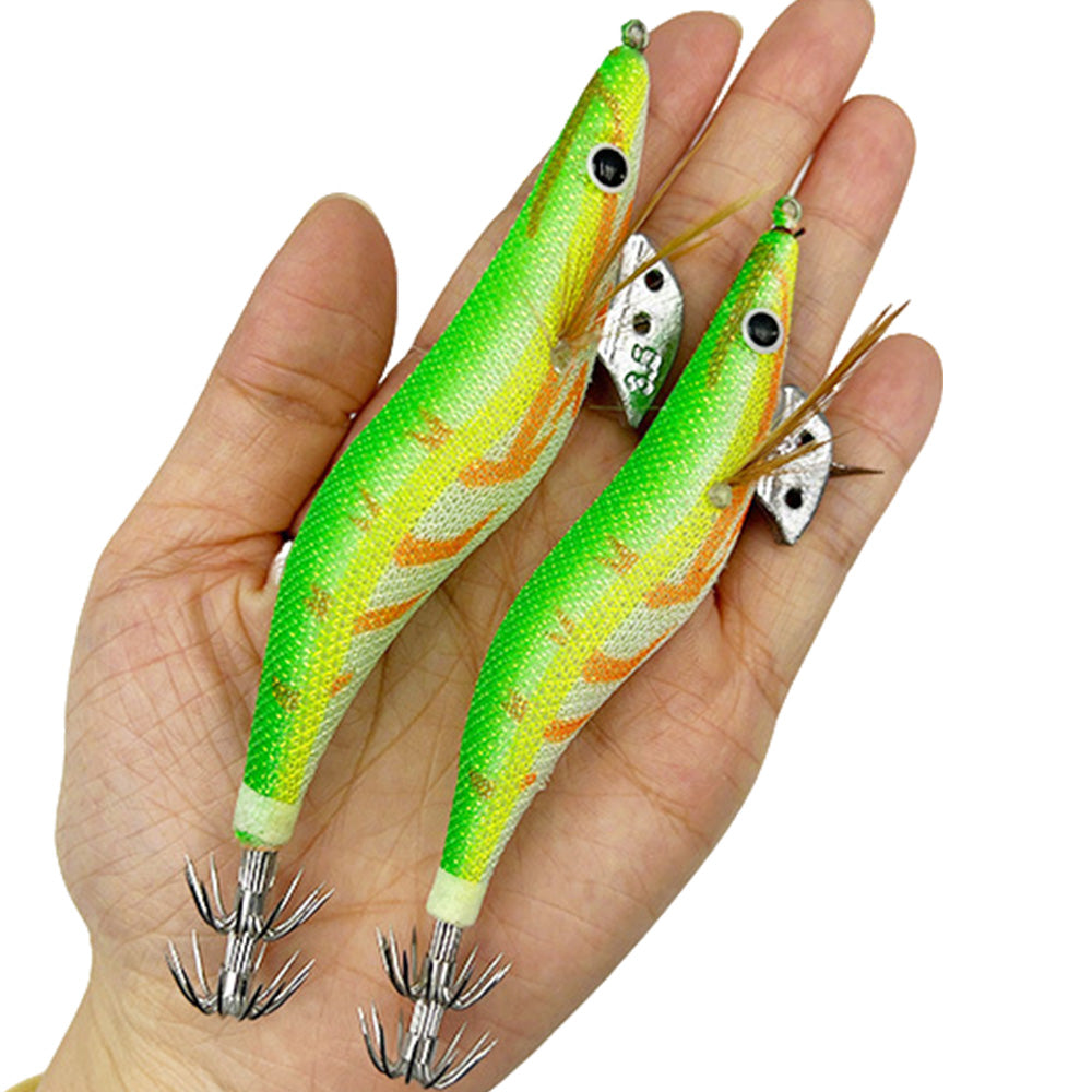 10PCS Egi Squid Jigs Jags Saltwater Glow Squid Lures Luminous Cuttlefish Sleeve Fishing Jigs