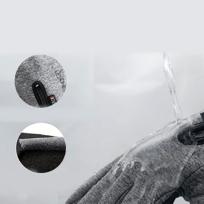 Pair of Touchscreen Gloves Water-Resistant Workout Gloves for Motorcycle Cycling Fishing Sports Gray