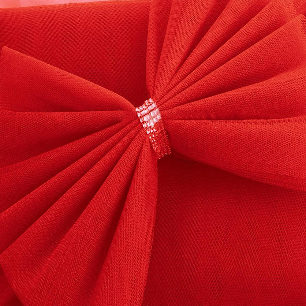 Organza Red Bows for Christmas Decorations Perfect for Door Fireplace Stairs & Xmas Tree