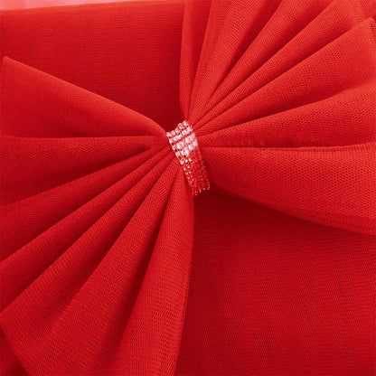 Organza Red Bows for Christmas Decorations Perfect for Door Fireplace Stairs & Xmas Tree