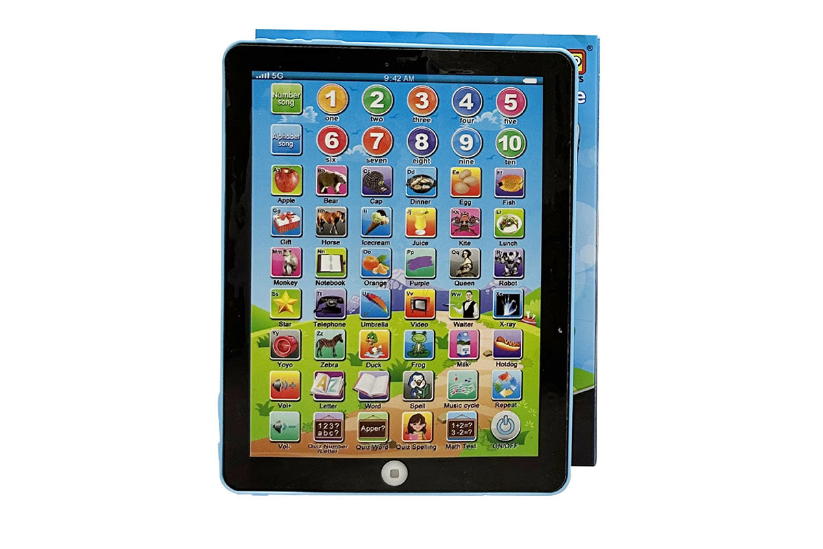 Little Ones Learning Pad to Learn Music Words Alphabet Electronic Educational Toy-Blue
