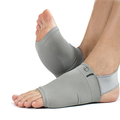 Arch Support Soft Pad Brace Sleeve Ankle Foot Wrap For Feet Flat-Grey