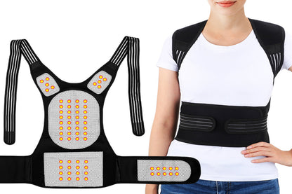 2Pcs  Self Heating Belt Lumbar Lower Back Support Brace For Therapy Pain Relief