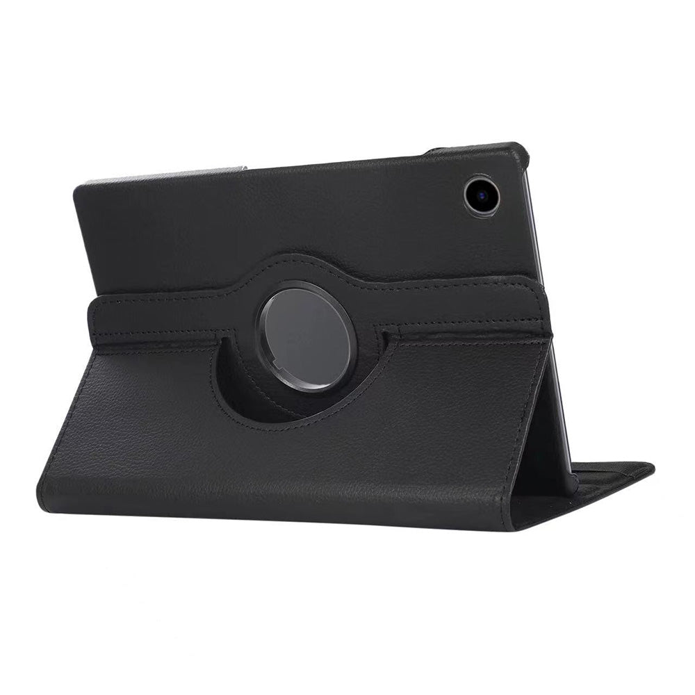 360 Rotating Case for Samsung Tab A9 Plus 11 Inch PU Leather Cover with Stand-Black