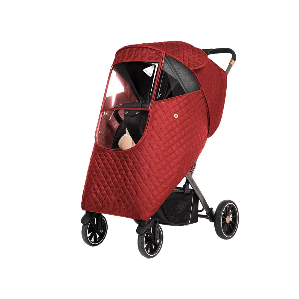 Universal Baby Stroller Cover Winter Windproof Weather Warm Cover Red