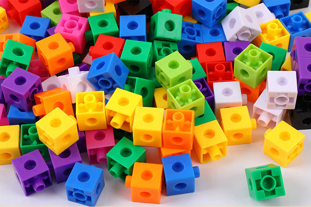 100Pcs Math Cubes Numberblocks for Early Math and Construction Educational Toy