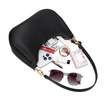 Shoulder Bag with Chain and Strap Design ¨C Underarm Purse Handbag for Women Black