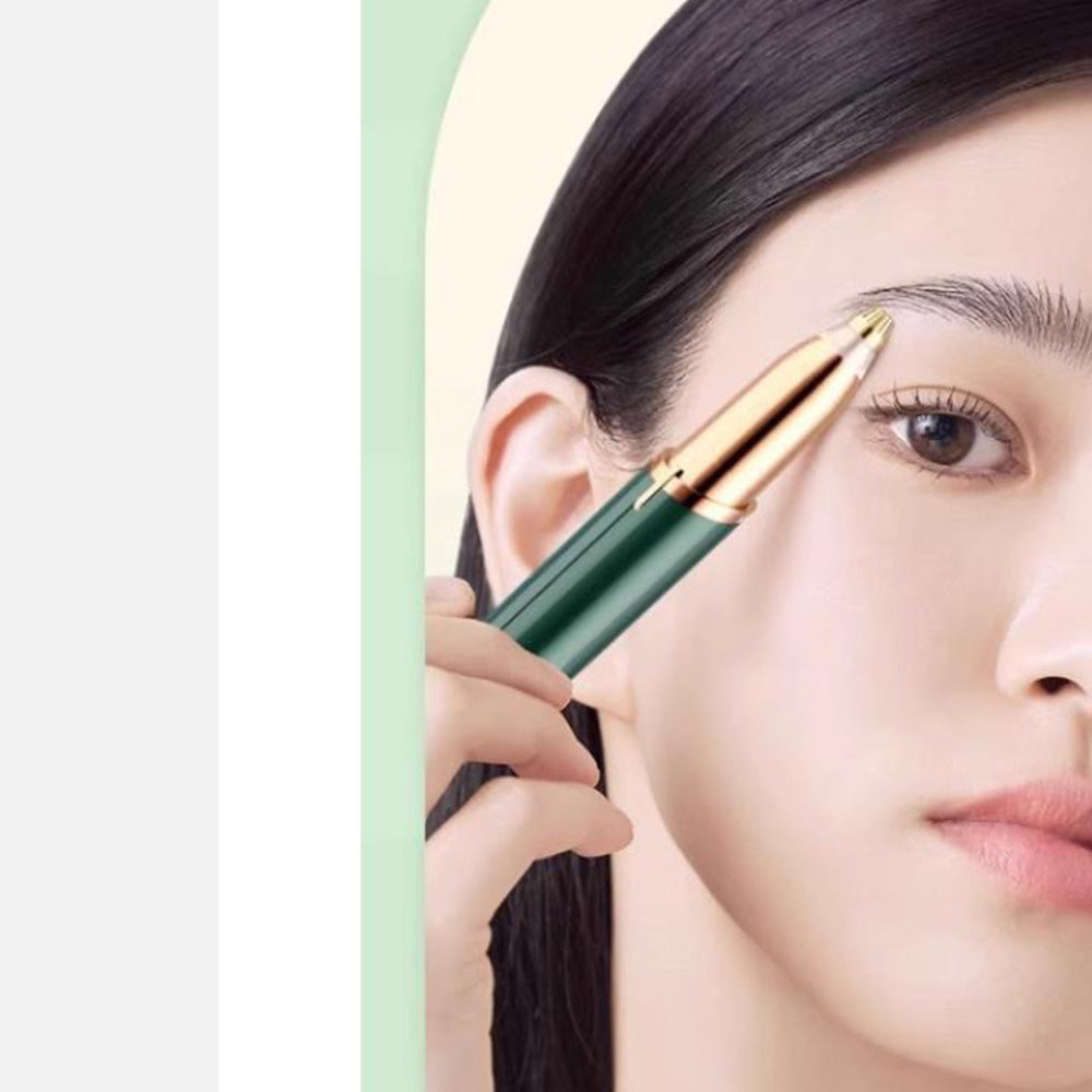 Automatic Electric Eyebrow Trimmer Hair Removal Eyebrow Knife Green
