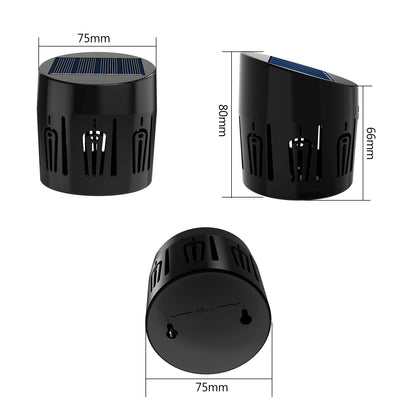 2Pcs Solar Fence Lights for Outdoor Decoration Wall Light