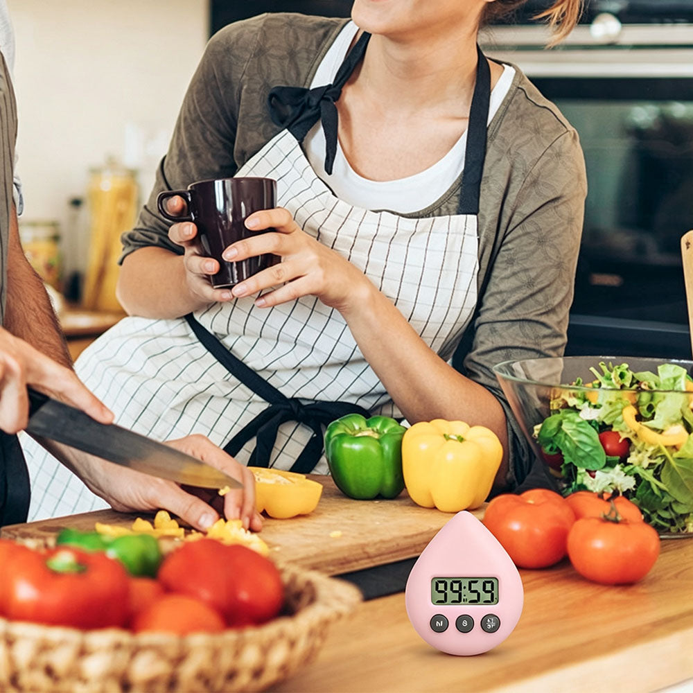 Water Resistant Digital Kitchen Countdown Timer-Pink