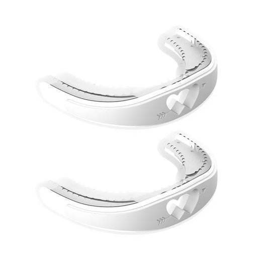 Set of 2Pcs Stop Snoring Mouth Guard Aid Snore Stopping Mouthpiece Anti Snore Grinding White
