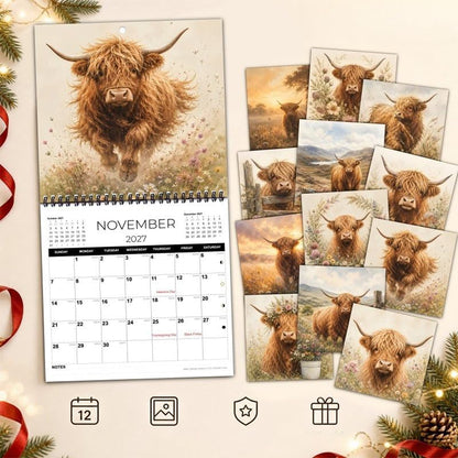 3 Pack 2027 Wall Calendar from January to December Yearly Wall Calendar