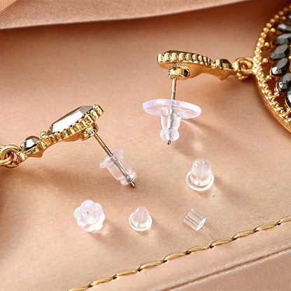 600Pcs Silicone Earring Backs Replacement Set with Storage Box and 6 Styles for Earrings