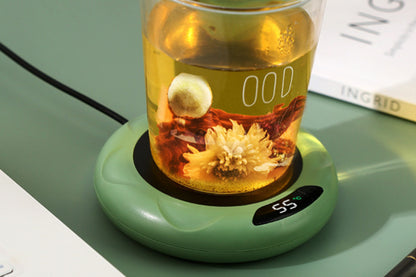 USB Coffee Mug Warmer With Adjustable Temperature Cup Warmer For Office-Green