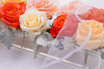 Rectangular Acrylic Flower Vase Clear Floral Centerpiece Vase for Dining Table Wedding Tables Decorative Vase Home Decor