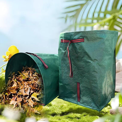 2 Pack 270L Garden Waste Bags with Gloves and Handles Foldable Yard Leaf Collection Collector