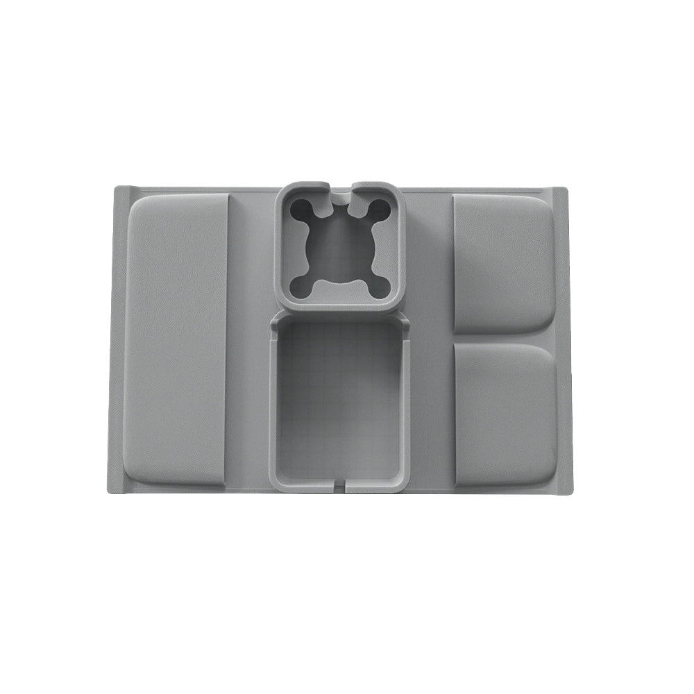 Couch Cup Holder Tray Sofa Armrest Tray with Drink Holder Side Pockets Grey