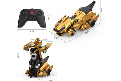 Dinosaur Transform Rc Cars 2.4Ghz Remote Control Car Transforming Robot-Yellow