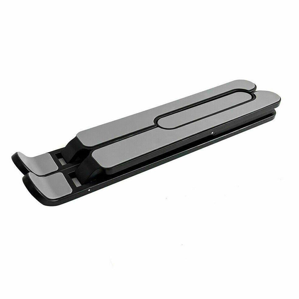Foldable Aluminum Laptop Stand with Adjustable Height for Desk-Black