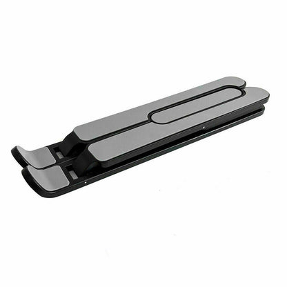 Foldable Aluminum Laptop Stand with Adjustable Height for Desk-Black