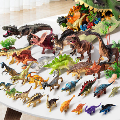 45Pcs Dinosaur Toys Set Forest and Dinosaur Egg Play Kit for Kids