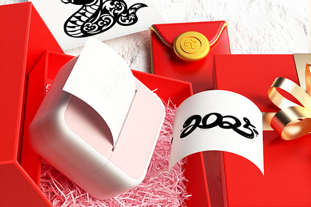 Mini Sticker Printer Portable Bluetooth Thermal Printer for Photo Notes-Pink